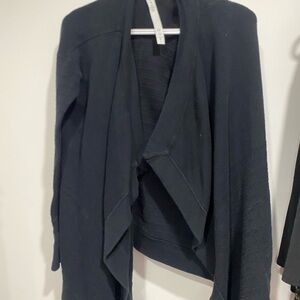 Lululemon Openfront Waterfall Cardigan Black – Size 4 – “Breathe In, Don’t Care”